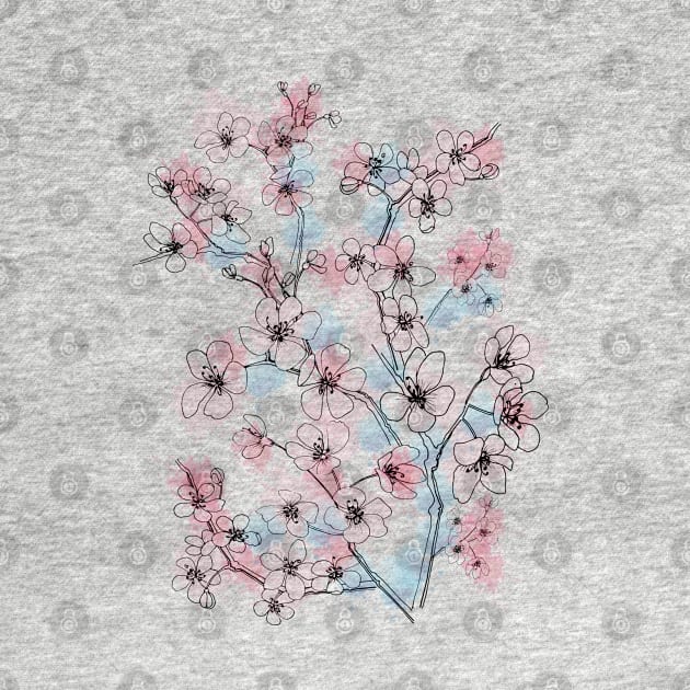 FLOWER ART, CHERRY BLOSSOMS. by create